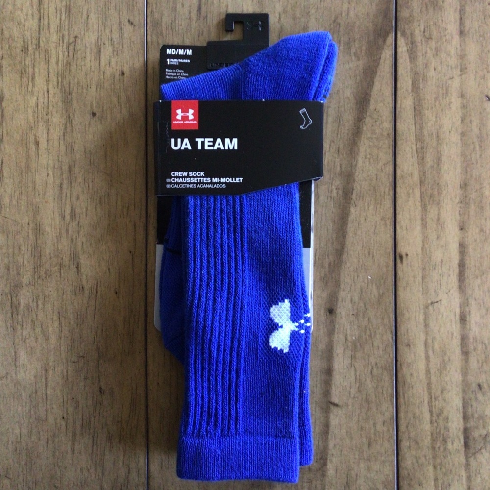 Under Armour UA Team Blue Unisex Crew Socks One Pair